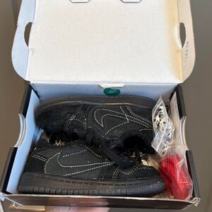 Travis Scott x Air Jordan 1 Retro Low OG SP TD 'Black Phantom'